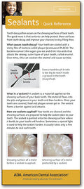 ADA Brochure: Sealants Quick Reference Card