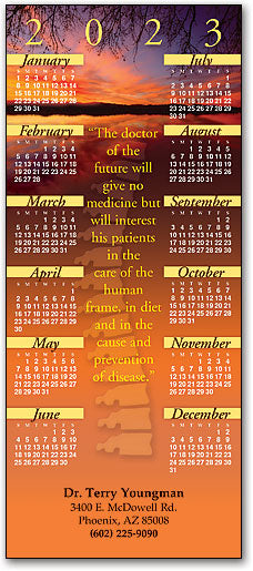 Sunset, Dr. of the Future Promotional Calendar