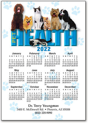 Pet Health Postcard Calendar