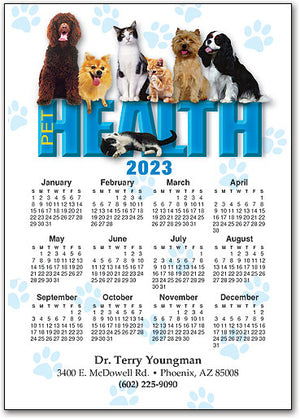Pet Health Calendar Magnet