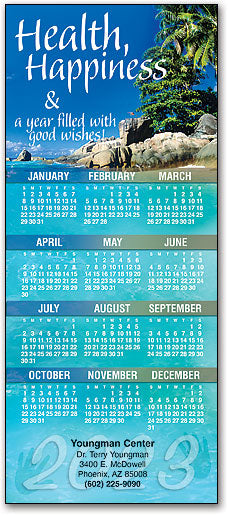 Blue Health and Happiness Promotional Calendar