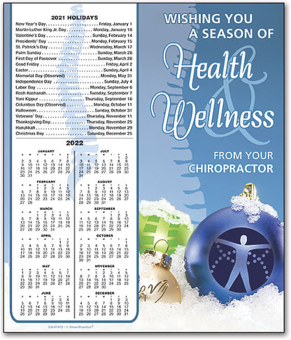 Chiro Ornaments Tear-off Calendar Card with Envelope