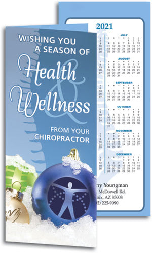 Chiro Ornaments Tear-off Calendar Card with Envelope