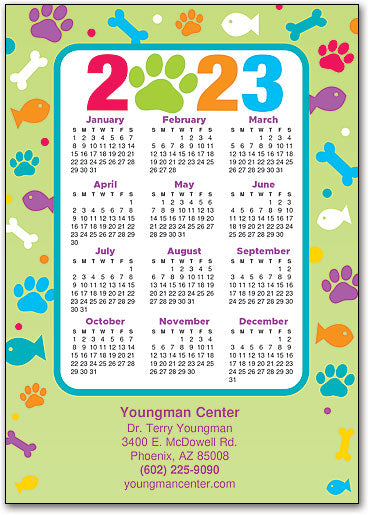 Paw 'N Pets Border Calendar Postcard