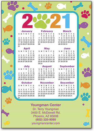 Paw 'N Pets Border Calendar Postcard