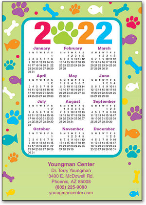 Paw 'N Pets Border Calendar Postcard