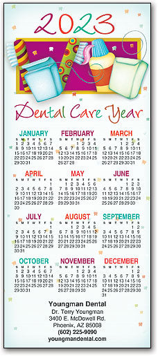 Colourful Fun Dental Promotional Calendar