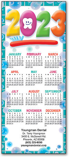 Bubble Dental Promotional Calendar