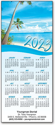 Beach and Palm Trees Promotional Calendar