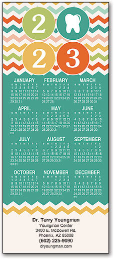 Colourful Chevron Promtional Calendar