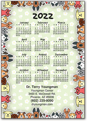 Paws And Daisies Postcard Calendar