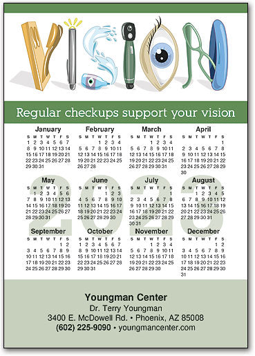 Clever Eye Visual Customisable Calendar Postcard