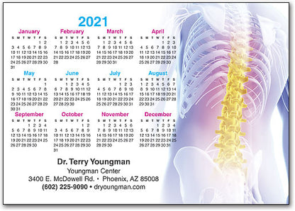 Spine of Gold Postcard Calendar