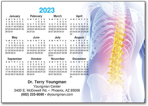 Spine of Gold Postcard Calendar