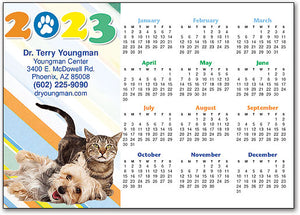Preppy Stripes Postcard Calendar