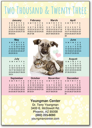 Pastel Pets Postcard Calendar