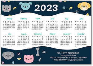 Quirky Pets Calendar Magnet