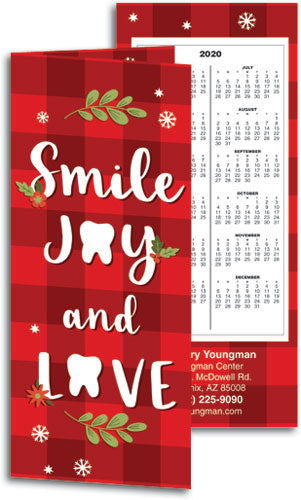 Playful Plaid Tear Off Calendar Card with Envelope