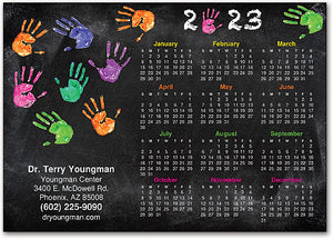 Vibrant Hands Postcard Calendar