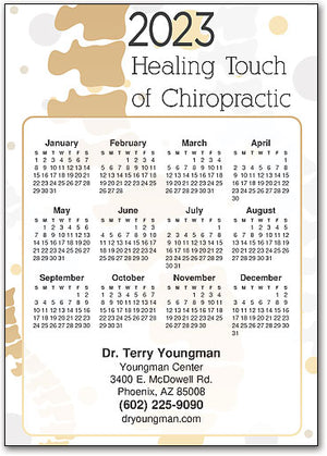 Healed Spine Postcard Calendar