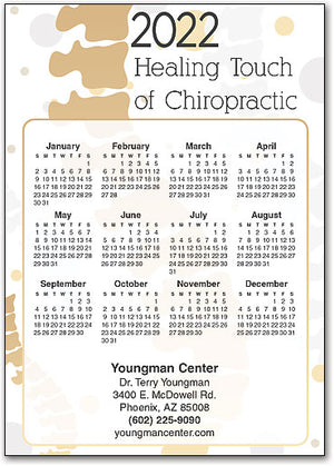 Healed Spine Postcard Calendar