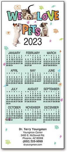 Lovable Pets Promotional Calendar