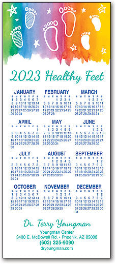 Color Wash Feet Promotional Calendar