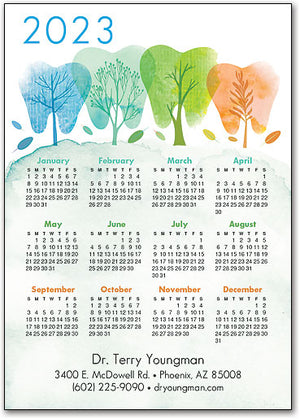 Teeth Trees customisable Postcard Calendar