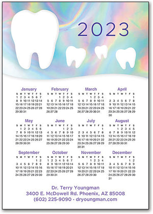 Holographic Teeth Postcard Calendar