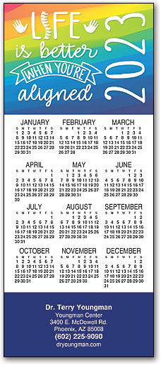Aligned Rainbow Promotional Calendar