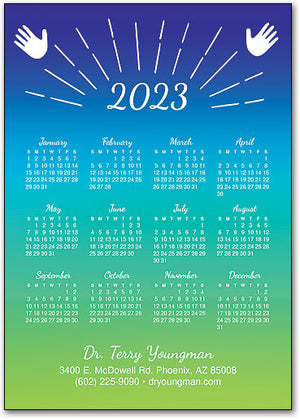 Bright Hands Calendar Magnet