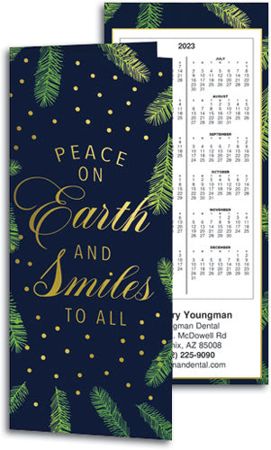 Peace and Smiles Tear Off Calendar Card with Envelope