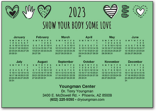 Body Love Calendar Magnet