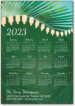 Tropical Spine Calendar Magnet
