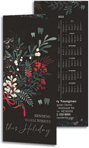 Holiday Bouquet Tear Off Calendar Card with Envelope