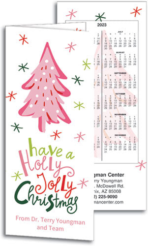 Holly Jolly Christmas Tear Off Calendar Card with Envelope