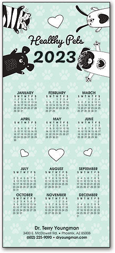Yippee Pets Tri-Fold Calendar Greeting Card