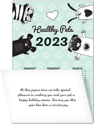Yippee Pets Tri-Fold Calendar Greeting Card