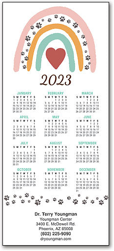 Loving Rainbow Tri-Fold Calendar