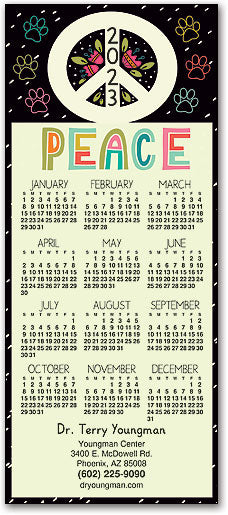 Peace Paws Promotional Calendar