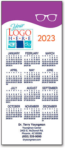 Coloured Glasses Promotional Calendar