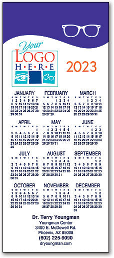 Coloured Glasses Promotional Calendar