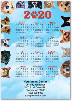Happy Pets Frame Calendar Postcard