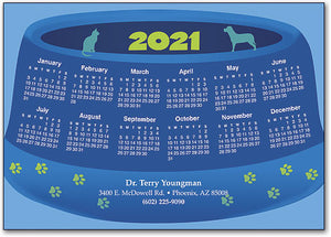 Pet Bowl Calendar Postcard