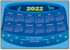 Pet Bowl Calendar Postcard