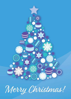 Merry Christmas - Bauble tree collection (Blue)