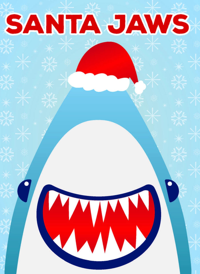 Santa Jaws Folding Card