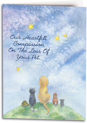 Pets on the Hill Folding Card