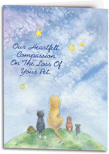 Pets on the Hill Folding Card