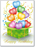 Birthday Box Balloons Folding Card